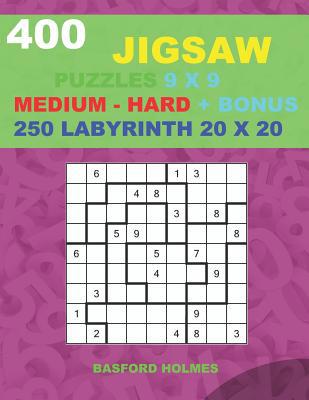 400 JIGSAW puzzles 9 x 9 MEDIUM - HARD + BONUS ... 172393593X Book Cover