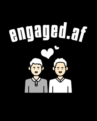 Engaged.af: Gay Wedding Guest Book - Mr And Mr ... 3347029879 Book Cover