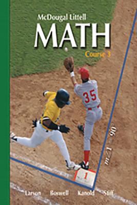 McDougal Littel Math Course 3: Student Edition ... 0618610715 Book Cover
