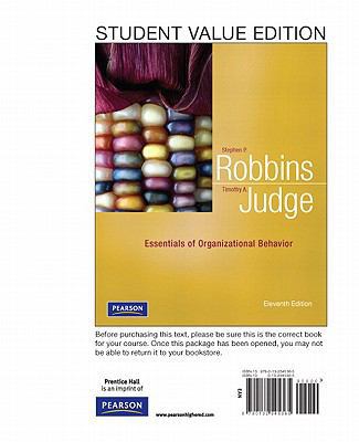 Essentials of Organizational Behavior 0132545365 Book Cover