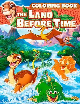 Paperback The Land Before Time Coloring Book: Great Activity Book for Kids and Toddlers Book