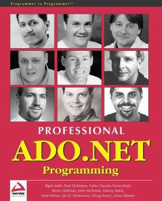 Professional ADO.NET Programming 186100527X Book Cover