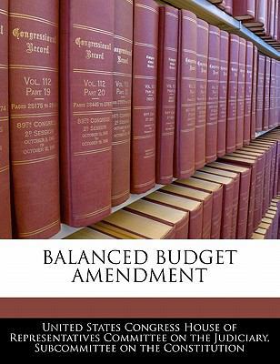 Balanced Budget Amendment 1240483279 Book Cover