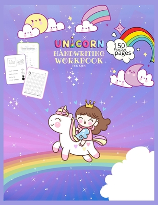 Unicorn Handwriting Workbook for Kids: Unicorn ... B08W3JN5J9 Book Cover