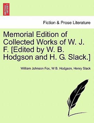 Memorial Edition of Collected Works of W. J. F.... 1241105189 Book Cover