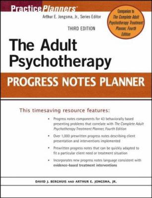 The Adult Psychotherapy Progress Notes Planner 0471763446 Book Cover