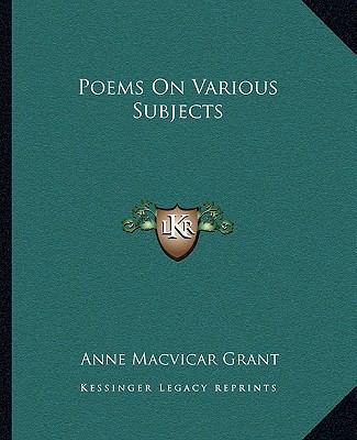 Poems On Various Subjects 1162680326 Book Cover