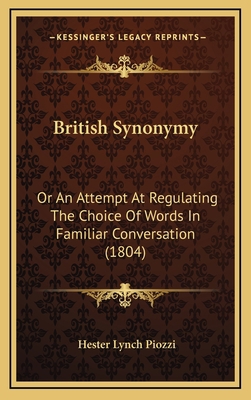 British Synonymy: Or An Attempt At Regulating T... 1166670260 Book Cover