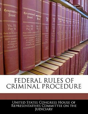 Federal Rules of Criminal Procedure 1240569556 Book Cover
