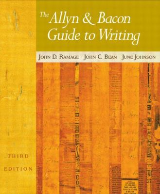 The Allyn & Bacon Guide to Writing (3rd Edition) 0321106229 Book Cover
