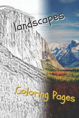 Landscape Coloring Pages: Beautiful Landscapes ... 1090616449 Book Cover