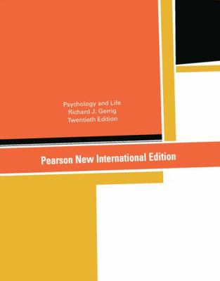 Psychology and Life: Pearson New International ... 1292021624 Book Cover