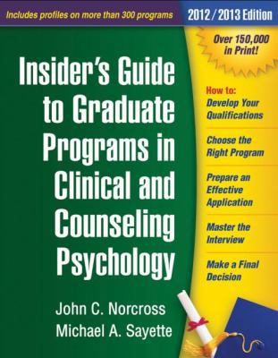 Insider's Guide to Graduate Programs in Clinica... 1609189329 Book Cover