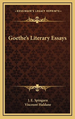 Goethe's Literary Essays 116341543X Book Cover