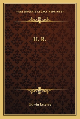 H. R. 1163621072 Book Cover