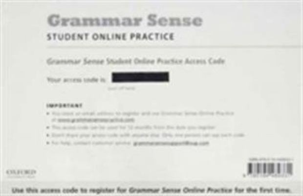 Grammar Sense 1 Online Practice Access Code Car... 0194489337 Book Cover