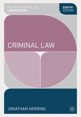 Criminal Law (Palgrave Law Masters) 1137281391 Book Cover
