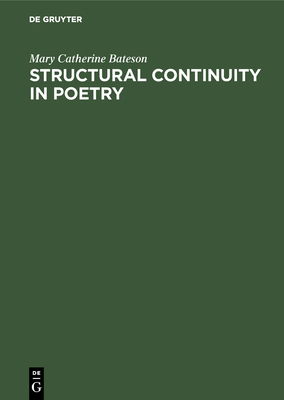Structural Continuity in Poetry: A Linguistic S... 3111187802 Book Cover