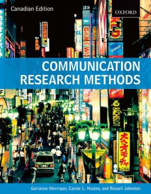 Communication Research Methods Canadian Edition 0195442792 Book Cover
