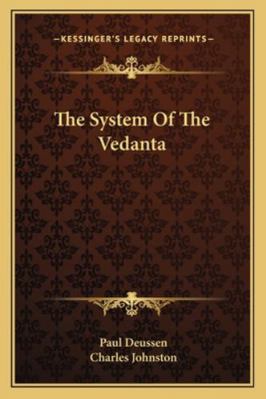 The System Of The Vedanta 1163125946 Book Cover