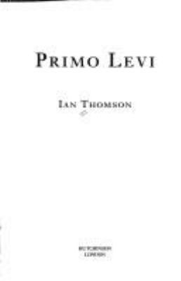 Primo Levi 0091785316 Book Cover