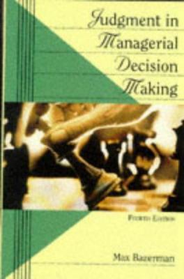 Judgment Managerial Decision Making 0471178071 Book Cover