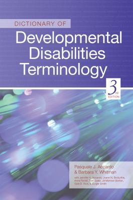 Dictionary of Developmental Disabilities Termin... 1598570706 Book Cover