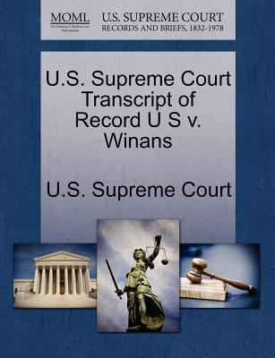 U.S. Supreme Court Transcript of Record U S V. ... 1270195093 Book Cover