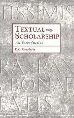 Textual Scholarship: An Introduction 0815317913 Book Cover