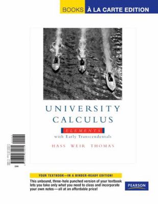 University Calculus: Elements with Early Transc... 0321679970 Book Cover