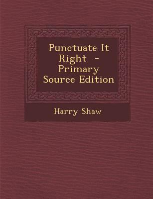 Punctuate It Right 1293834645 Book Cover