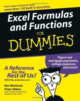 Excel Formulas and Functions for Dummies 0764575562 Book Cover