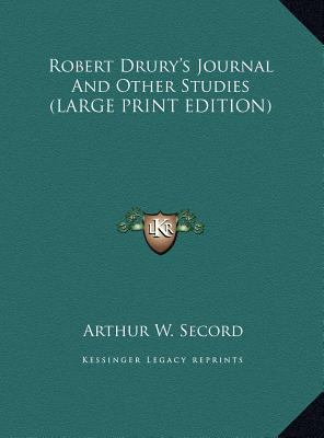 Robert Drury's Journal and Other Studies [Large Print] 1169930719 Book Cover