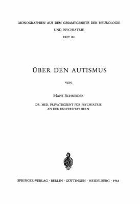 Über Den Autismus [German] 3540031901 Book Cover