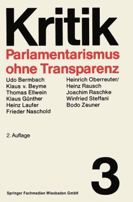 Parlamentarismus Ohne Transparenz [German] 3531112031 Book Cover