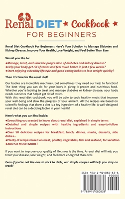 Renal Diet Cookbook For Beginners: Quick and Ea... [Large Print] 1914080831 Book Cover