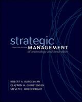 Strategic Management of Technology and Innovation 0072536950 Book Cover