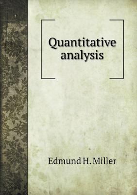 Quantitative analysis 5518861893 Book Cover