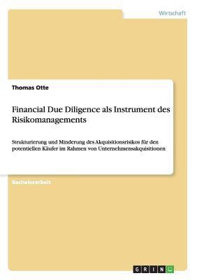 Financial Due Diligence als Instrument des Risi... [German] 3656642680 Book Cover