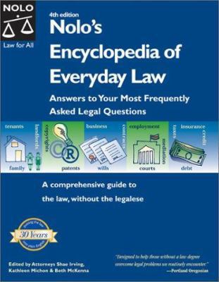 Nolo's Encyclopedia of Everyday Law: Answers to... 087337830X Book Cover