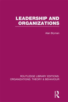 Leadership and Organizations (Rle: Organizations) 1138979554 Book Cover