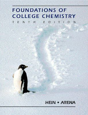 Foundations of College Chemistry 0534363997 Book Cover