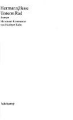 Suhrkamp BasisBibliothek (SBB), Nr.34, Unterm Rad [German] 3518188348 Book Cover