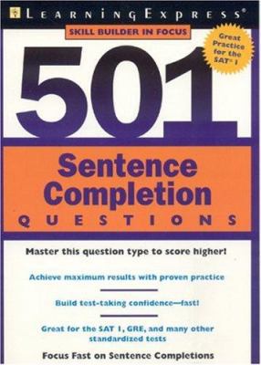 501 Sentence Completion Questions (501 Series) 1576855112 Book Cover