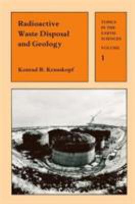 Radioactive Waste Disposal and Geology (Topics ... 0412286300 Book Cover