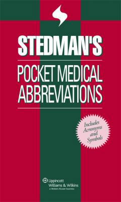 Stedman's Pocket Medical Abbreviations 078176694X Book Cover