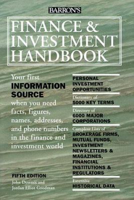 Barron's Finance & Investment Handbook (5th ed) 0764150995 Book Cover
