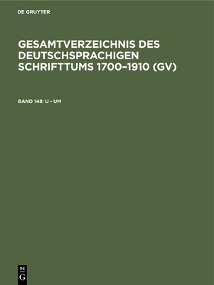 U - Um [German] 3112407717 Book Cover
