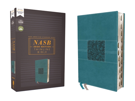 Nasb, Thinline Bible, Leathersoft, Teal, Red Le... 0310456665 Book Cover