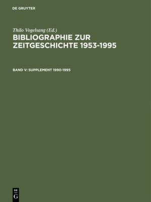Bibliographie zur Zeitgeschichte 1953-1995, Ban... [German] 359811124X Book Cover